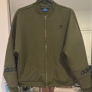 Adidas Olive Green Bomber Jacket